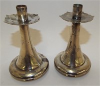 Pair Of Gorham Sterling Silver Candle Sticks