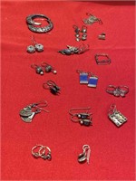 A lot of Earrings. Mostly Sterling Silver. Mostly