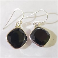 $120 Silver Black Onyx Earrings