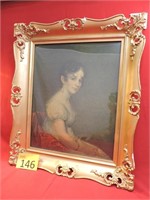 Victorian Woman Framed Portrait