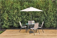 New For Living Steel Outdoor/Patio Dining Set w/Gl