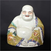 Fat Buddha Porcelain Figure, Early Republic