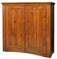 AMERICAN PRIMITIVE PINE CABINET, 19TH C.