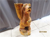 ChainSaw Carved 37"tall Wooden Bear