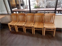 Bid X 5: Authentic  Wood Chairs