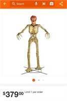 "Coveted"  12 ft. Inferno Pumpkin Skeleton