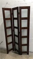 Wooden and Glass Folding Screen M10C