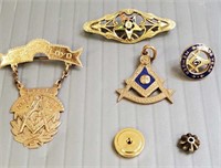 Group of Masonic gold pins - 9.3 grams total