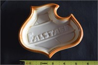 Vtg Falstaff Beer Ceramic Logo Ashtray