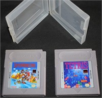 (2) Nintendo Game Box Cartridges Tetris + Mario