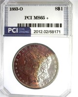 1883-O Morgan PCI MS65+ Crescent Toning