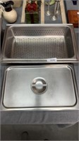 Food warmer with strainer, and lid