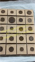 3 Sheets of Foreign Coins