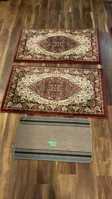Three rugs. 2–46 x 27. 1-30x17.