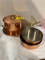 GROUP OF COPPER COOKWARE