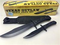 NIB Texas Outlaw Bowie Knife Set