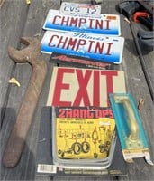 Signs, Large Wrench, Brackets