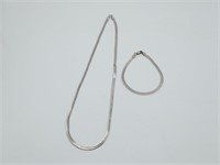 Sterling Omega Bracelet & Necklace
