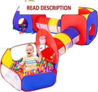5pc Kids Play Tent with Ball Pits & Tunnels