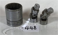 S-K 1/18" 12 Point 1/2" Drive Socket & 2 S-K 3/8"