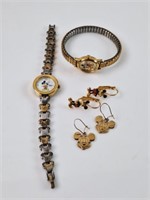 Disney Mickey Mouse: Earrings, Watches