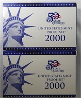 Two 2000-s Proof Sets with 10 Coins in each set