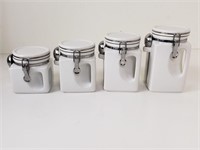 Four Matching Kitchen Canisters