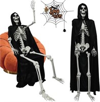 5.4ft/165cm Halloween Skeleton, Poseable Full Size