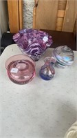 Four Pieces of Signed Art Glass