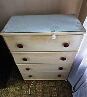 4 Drawer Wood Dresser 37" Tall 29" Wide 16" Deep