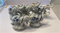Vintage porcelain Elephant set