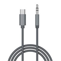 Just Wireless 6' 3.5mm-USB-C Cable - Slate Gray