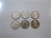 Canada 1967 6X25 cents argent .500 valeur métal