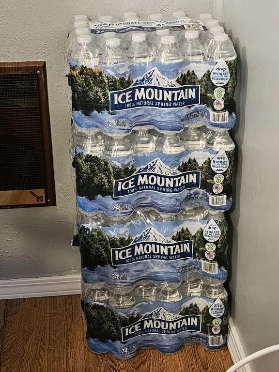 4 Cases of 24 packs Ice Mountain Water