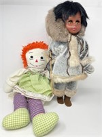 Inuit Eskimo Doll, Vintage Raggedy Ann