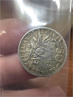 1916 French $.50 centavos silver