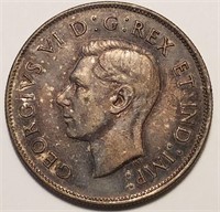 1944 Canadian Silver Half Dollar - 80% Silver