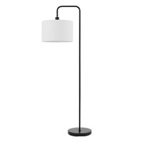 Barden 58 Matte Black Lamp with White Shade