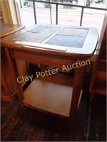 Tile Top Wood End Table