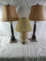 3 Lamps, one matching set