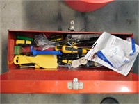 TOOL BOX, PAIL WITH ROPE, JUICER, WATER CAN