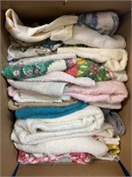 Box of stained towels, great for garages