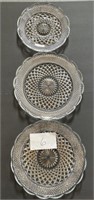 2 Vintage Clear Glass Platters & More Glass