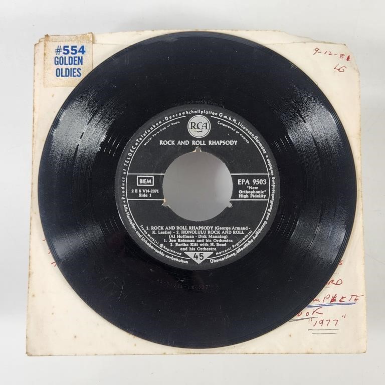 ELVIS PRESLEY 1950'S GERMAN PRESSED 45 RPM