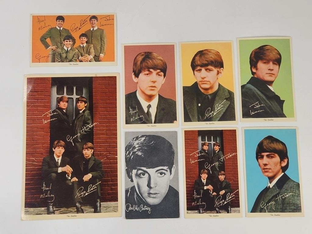 8) VINTAGE UNUSED THE BEATLES POSTCARDS