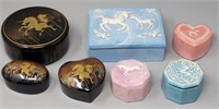 (7)  Various Unicorn Trinket Boxes
