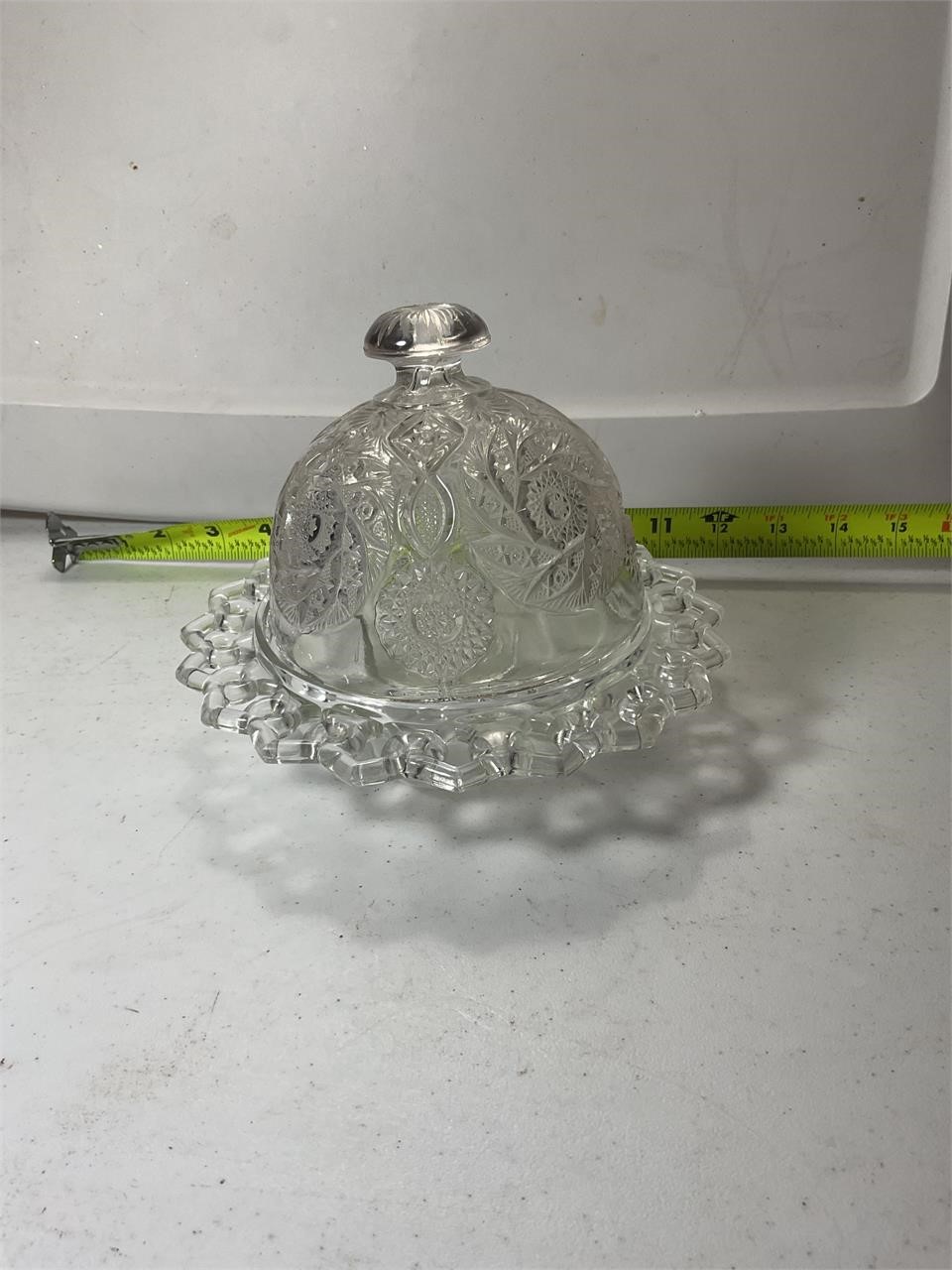 Pressed Glass Butter Dish