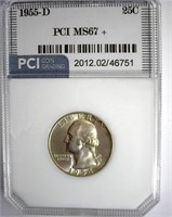 1955-D Quarter PCI MS67+
