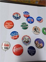 Lot of Political Button Pins to Include Blair,