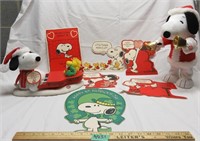 Vtg Peanut Holiday Lot Paper Die Cuts and Snoopy